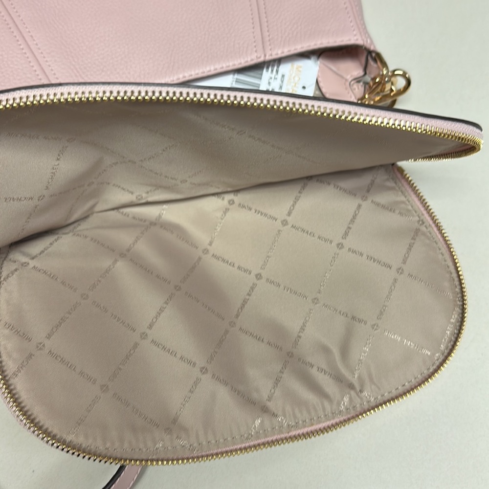 🔥🔥🔥NEW Michael Kors Bedford Medium Convertible Flap Pink Leather Shoulder Bag - Picture 14 of 15